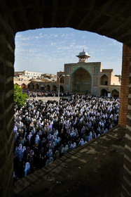 نماز عید فطر در مسجدالنبی قزوین