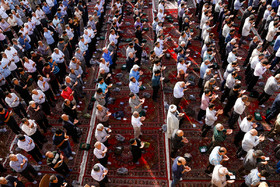 نماز عید فطر در مسجدالنبی قزوین