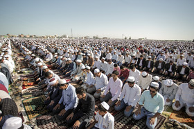 نماز عید فطر در بندر ترکمن