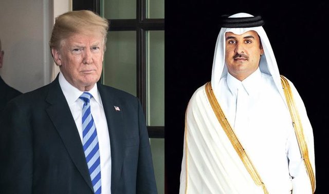 ترامپ و امیر قطر