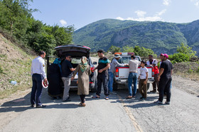 سیل و رانش زمین در روستای کاکرود لات رودسر - گیلان