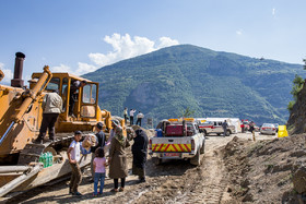 سیل و رانش زمین در روستای کاکرود لات رودسر - گیلان