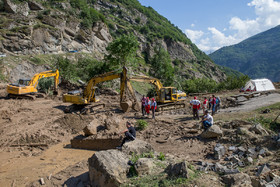 سیل و رانش زمین در روستای کاکرود لات رودسر - گیلان