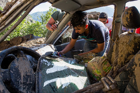 سیل و رانش زمین در روستای کاکرود لات رودسر - گیلان