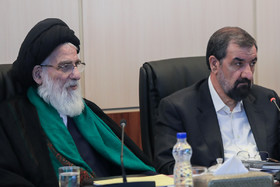 آیت الله هاشمی شاهرودی و محسن رضایی در جلسه امروز مجمع تشخیص مصلحت نظام