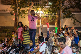 تهران؛ شادی تماشاگران آخرین بازی ایران در جام جهانی 