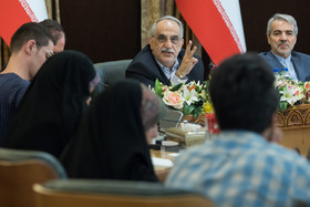  نوبخت سخنگوی دولت و کرباسیان وزیر اقتصاد و دارایی در نشست خبری با خبرنگاران