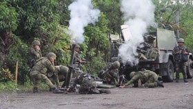 درگیری سربازان فیلیپینی با شبه نظامیان حامی داعش 