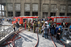 آتش سوزی در مجتمع ۵۶واحدی در تهران