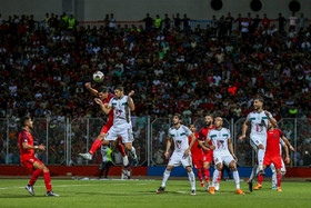 هفته اول لیگ برتر دیدار تیم های نساجی مازنداران و ذوب آهن اصفهان در ورزشگاه شهیدوطنی قائمشهر