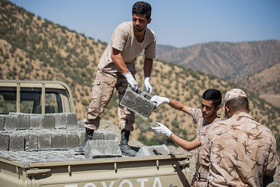 بازسازی پایگاه نظامی روستای "دری" در مرز کردستان