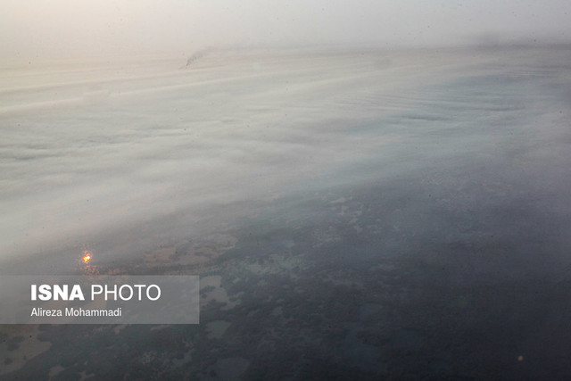 عکس از آرشیو حریق در بخش عراقی هورالعظیم / انتشار دود در شهر رُفیع