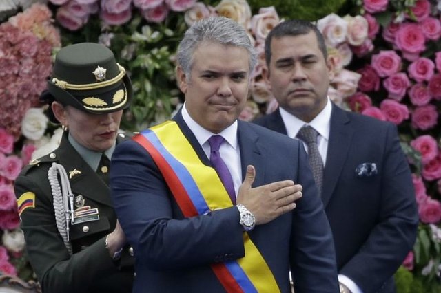 تحلیف رئیس جمهوری جدید کلمبیا