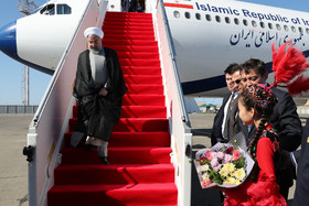 رییس جمهور وارد شهر آکتائو قزاقستان شد