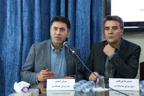 حمید رضا نور بخش و هومان اسعدی در نشست خبری نخستین جشنواره موسیقی کیش