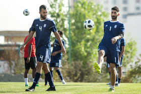 علیرضا بیرانوند و روزبه چشمی در نخستین تمرین تیم ملی پس از جام جهانی