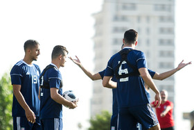 در حاشیه ی نخستین تمرین تیم ملی پس از جام جهانی