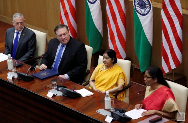 امضای معاهده ارتباطات نظامی میان هند و آمریکا 