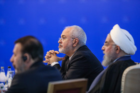 محمد جواد ظریف در نشست سران کشورهای ایران، روسیه و ترکیه