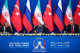 نشست مطبوعاتی روحانی،اردوغان و پوتین