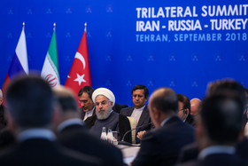 حسن روحانی در نشست سران کشورهای ایران، روسیه و ترکیه
