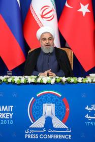 نشست مطبوعاتی روحانی، اردوغان و پوتین
