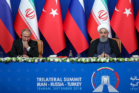 نشست مطبوعاتی روحانی، اردوغان و پوتین