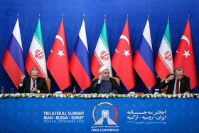 نشست مطبوعاتی روحانی، اردوغان و پوتین