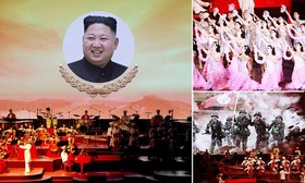 رژه حسن‌نیت کیم جون اون بدون موشک بالستیک + تصاویر