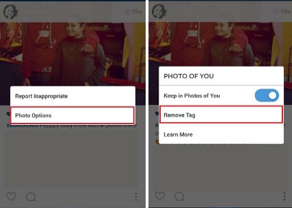 چگونگی حذف نام کاربری در Tag تصاویر اینستاگرامی