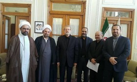 دیدار رئیس و معاونین دانشگاه مذاهب اسلامی با رئیس مجلس شورای اسلامی