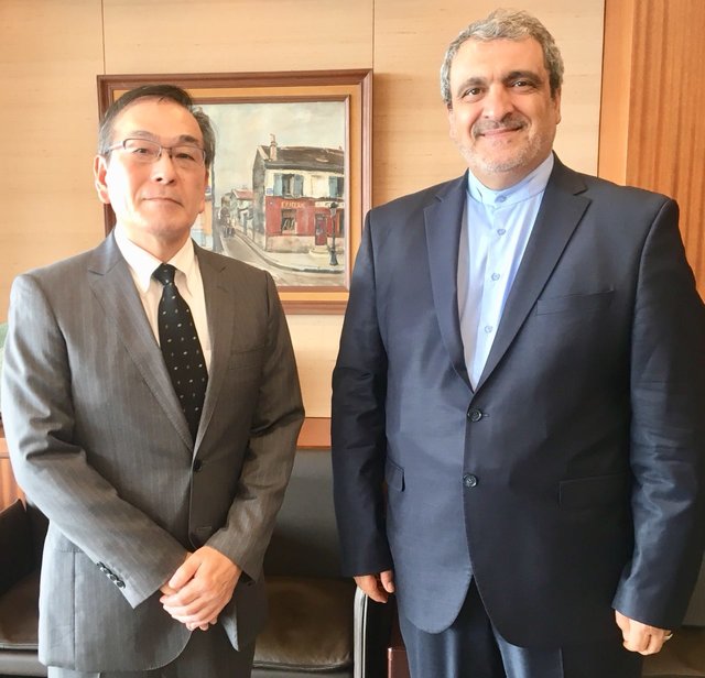 دیدار سفیر کشورمان در توکیو با رئیس خبرگزاری کیودو