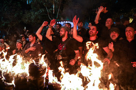 مراسم مشعل گردانی شب تاسوعا در دولت آباد شهر ری