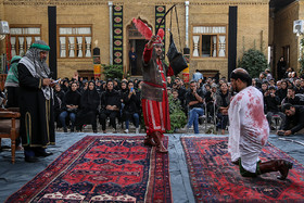 عزاداری تاسوعای حسینی تهران - اجرای تعزیه در خانه موزه شهید مدرس
