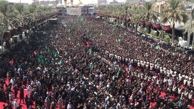 فریاد "یا حسین" میلیون‌ها عزادار اباعبدالله الحسین(ع) در کربلا