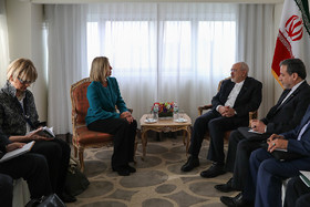 دیدار فدریکا موگرینی، رییس سیاست خارجه اتحادیه اروپا با محمد جواد ظریف