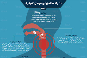 اینفوگرافی / ۱۰ راه ساده برای درمان گلودرد