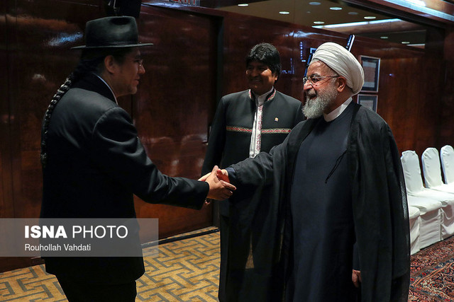 دیدار رییس جمهور بولیوی و رییس اجرایی دولت افغانستان با حسن روحانی