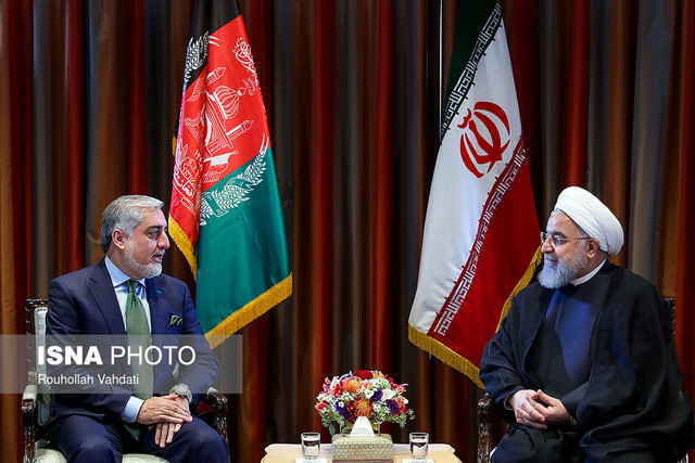 دیدار عبدالله عبدالله، رییس اجرایی دولت افغانستان با حسن روحانی