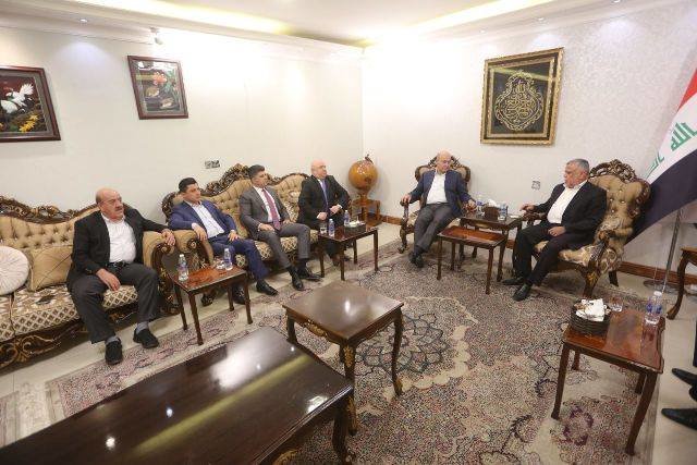 دیدار العامری با گزینه احتمالی کردها برای ریاست‌جمهوری عراق