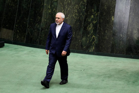 حضور محمد جواد ظریف وزیر امور خارجه در جلسه علنی مجلس شورای اسلامی