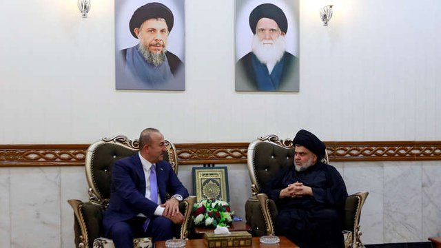 دیدار چاووش اوغلو و مقتدی صدر در نجف