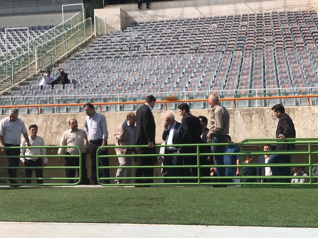 بررسی نواقص ورزشگاه آزادی در روز تمرین ملی 