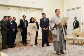 تقدیم استوار نامه سفیر جدید کشور ژاپن به رئیس جمهوری