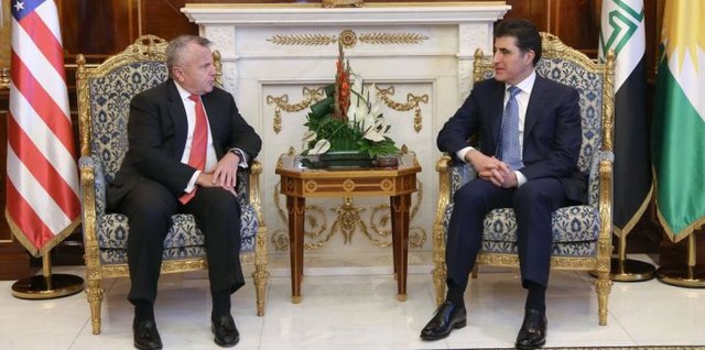 دیدار معاون وزیر خارجه آمریکا با نیچروان بارزانی درباره حل اختلافات با بغداد