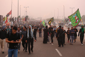 خروج زائران اربعین حسینی از شهر نجف