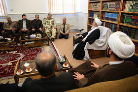 دیدار سردار جلالی رئیس سازمان پدافند غیرعامل کشور با آیت‌الله مکارم شیرازی