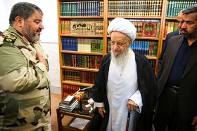 دیدار سردار جلالی رئیس سازمان پدافند غیرعامل کشور با آیت‌الله مکارم شیرازی