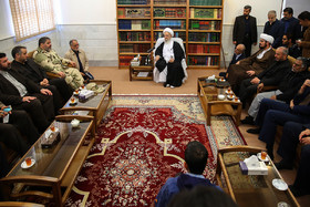 دیدار سردار جلالی رئیس سازمان پدافند غیرعامل کشور با آیت‌الله مکارم شیرازی