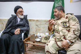 دیدار سردار جلالی رئیس سازمان پدافند غیرعامل کشور با آیت‌الله سعیدی نماینده ولی فقیه و تولیت حرم حضرت معصومه (س)